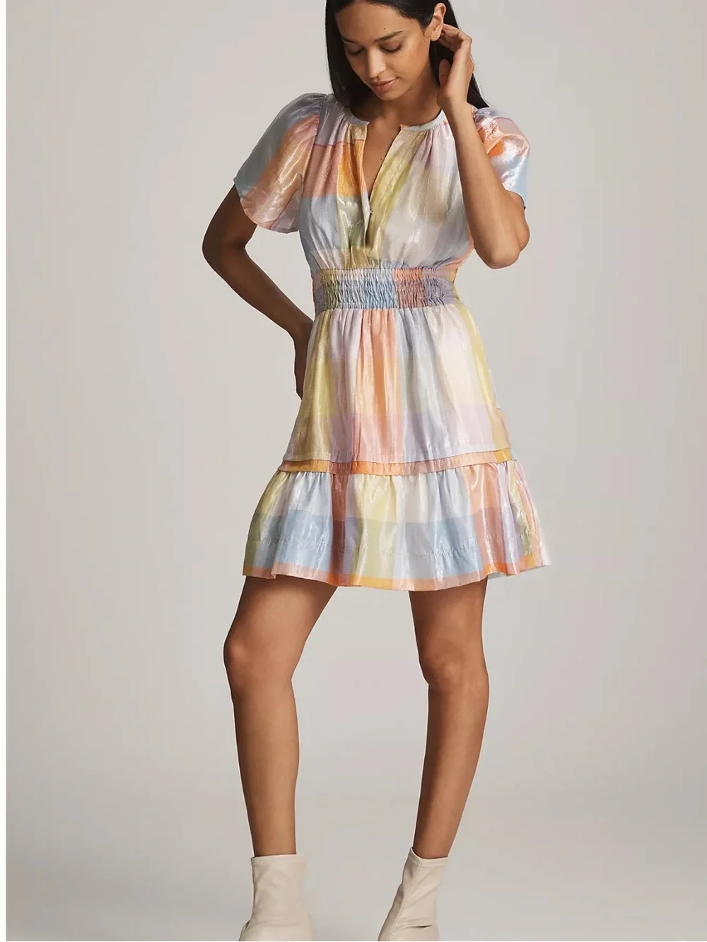 Anthropologie The Somerset Mini Dress: Metallic Edition